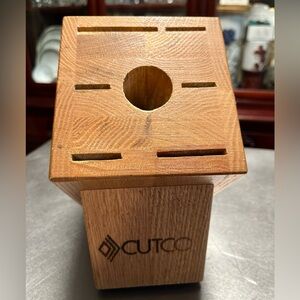 Cutco Honey Oak Wood Knife Holder